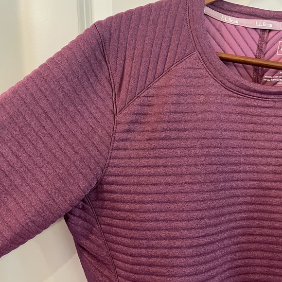L.L. Bean Plum Ribbed Pullover - Picture 4 of 9